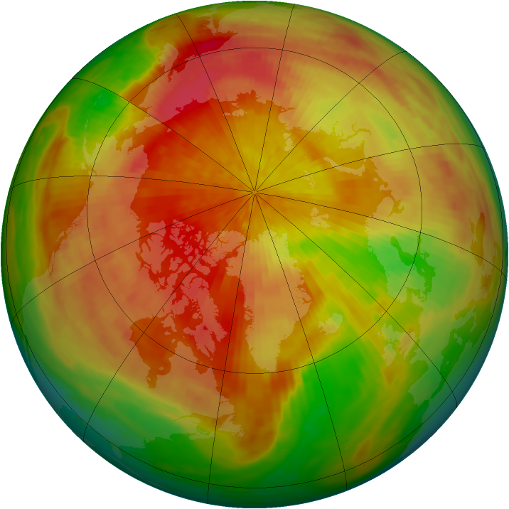 Arctic ozone map for 08 April 1981